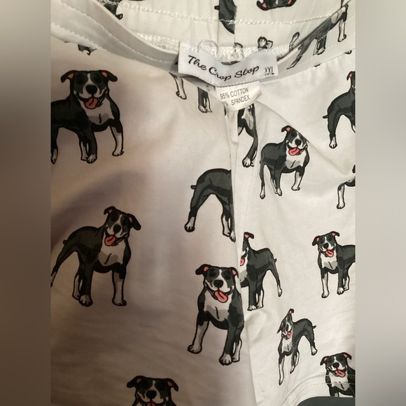 The Crop Stop Dog Pitbull Print Pull On Lightweight Sleep Shorts Womens Size XXL - Picture 2 of 3